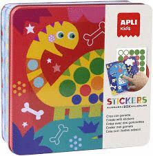 APLI KIDS STICKERS BOX DINOS 18530